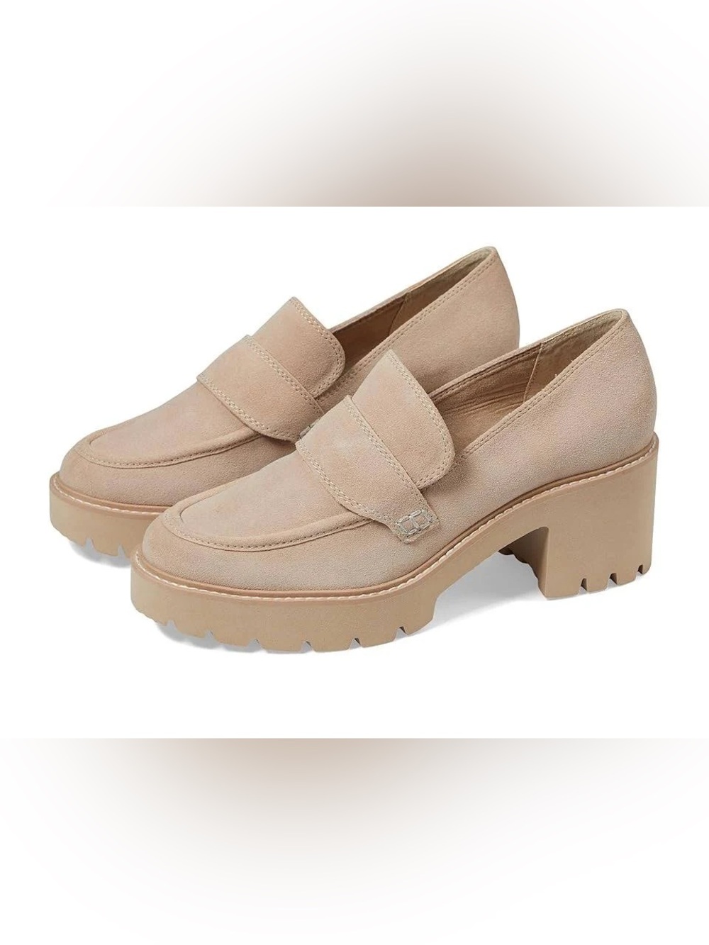 Dolce Vita Halona Lug Sole Loafers in Dune Suede size 8.5 worn once